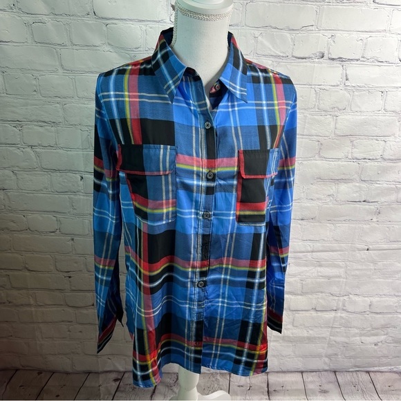 Abercrombie & Fitch Plaid Button Down Shirt Medium NWOT - Picture 1 of 7